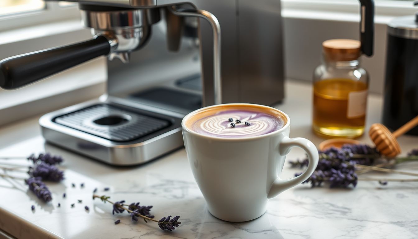 Coffee Infused Lavender Honey Latte