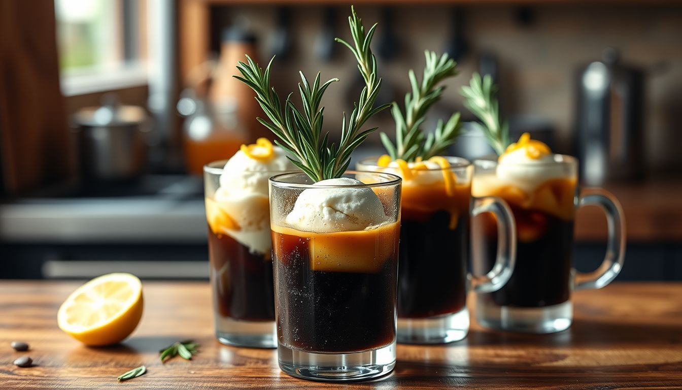 Rosemary Lemon Iced Coffee Float