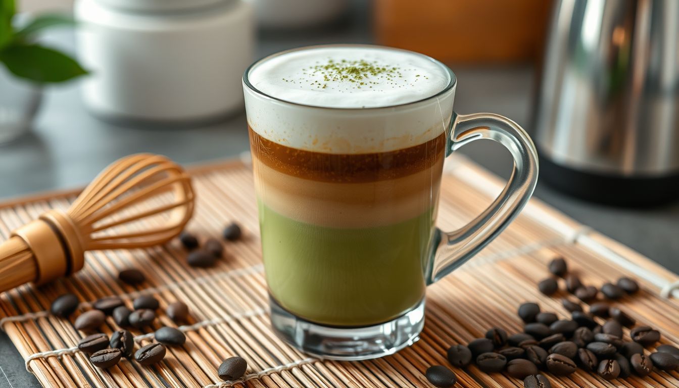 Coffee Infused Coconut Matcha Latte