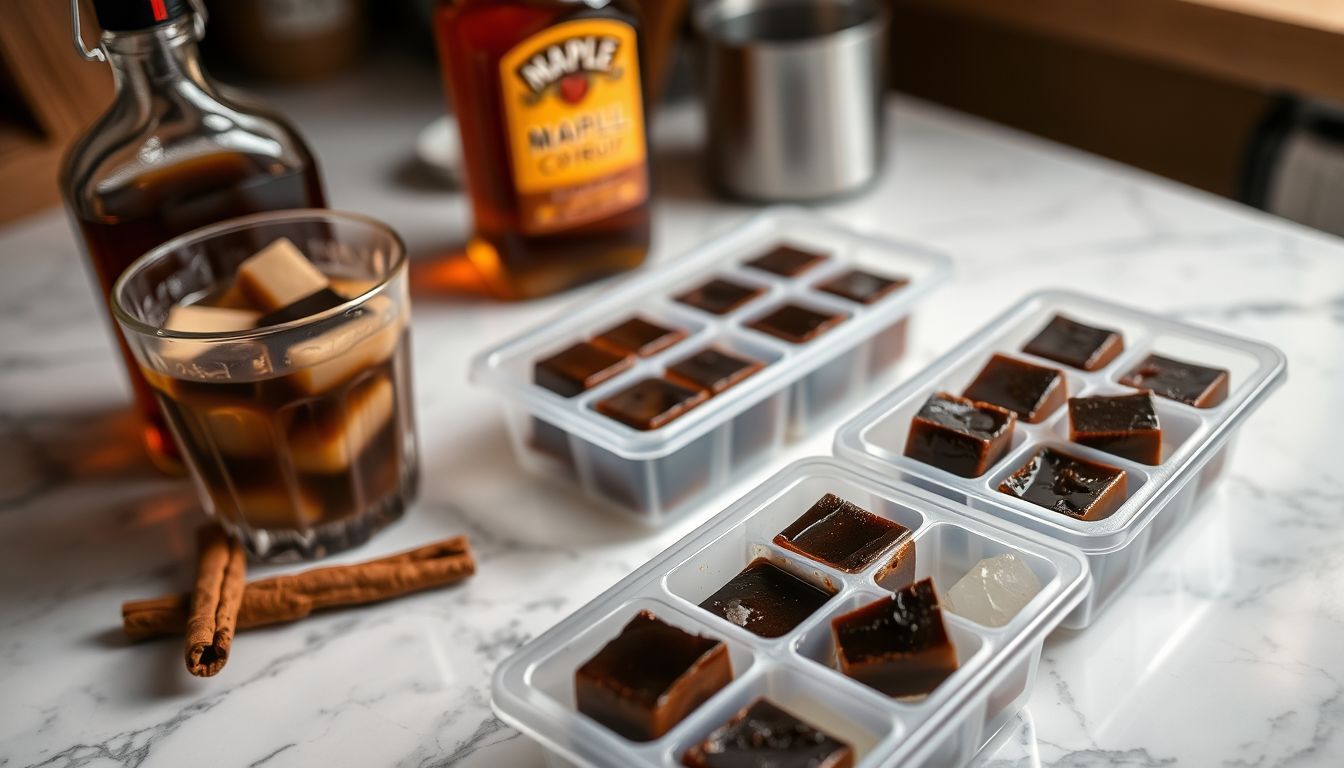 Maple Cinnamon Iced Coffee Cubes
