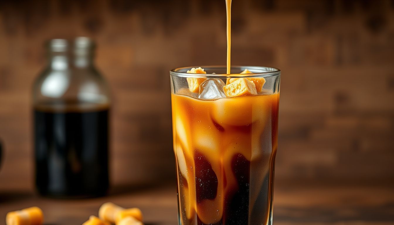 Salted Caramel Honeycomb Iced Coffee